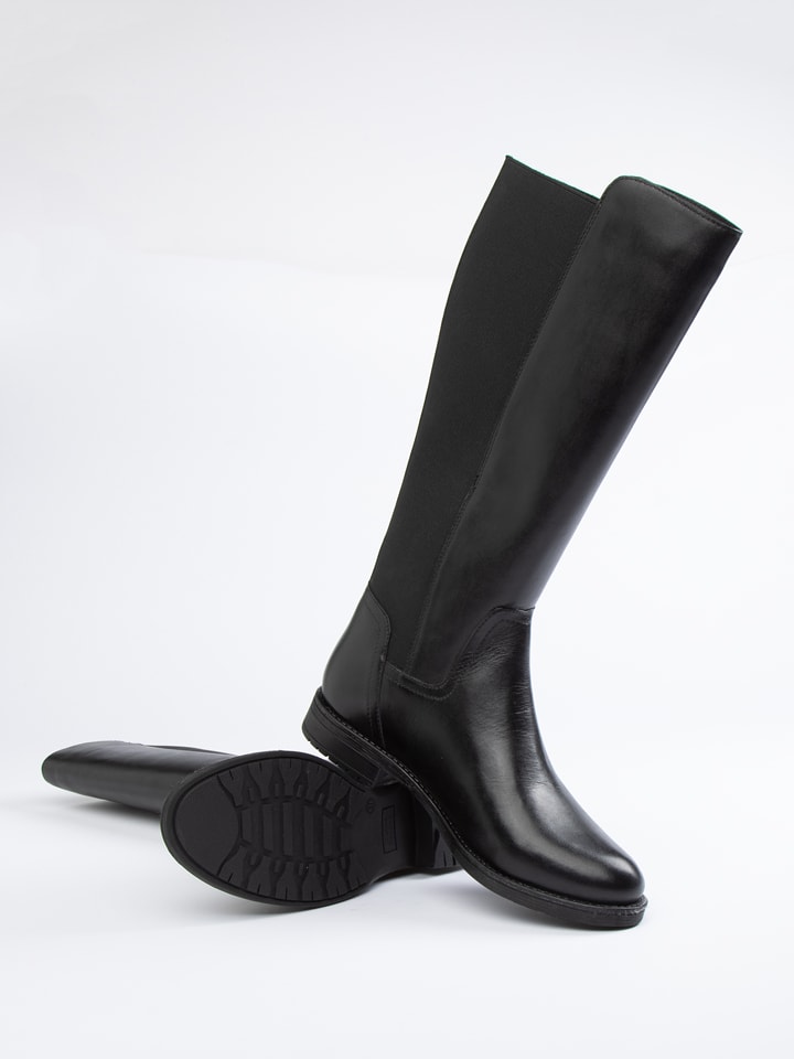 JOLANA & FENENA Leder-Stiefel in Schwarz - 64% | Größe 40 | Damen-stiefel