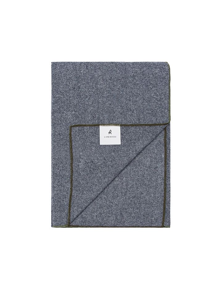 Lanerossi Plaid in Dunkelblau - 43% | Größe 210x250 cm | Decken