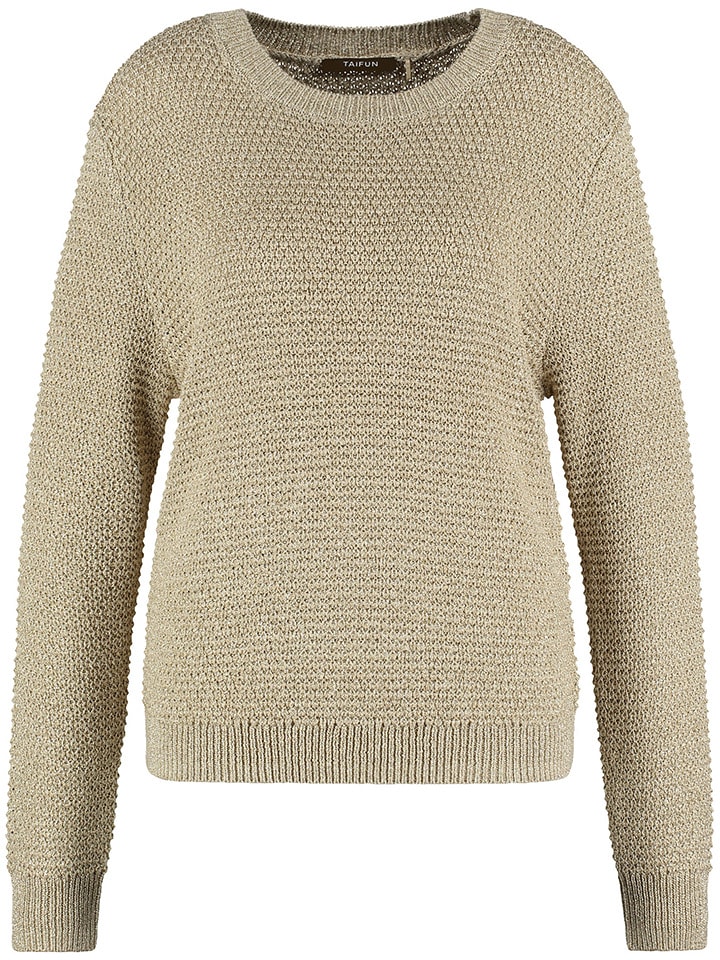TAIFUN Pullover in Beige - 64% | Größe 40 | Damen-pullover-cardigans