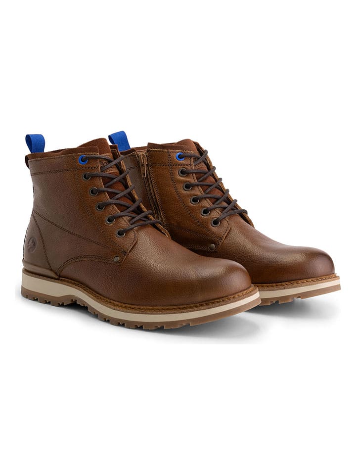 TRAVELIN' Leder-Boots "Malling" in Hellbraun - 45