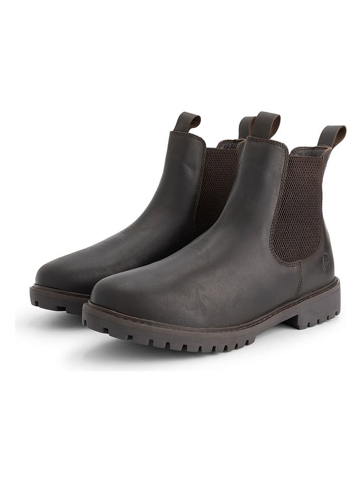 TRAVELIN' Leder-Chelsea-Boots "Sandnes" in Braun - 63% | Größe 45 | Herrenstiefel