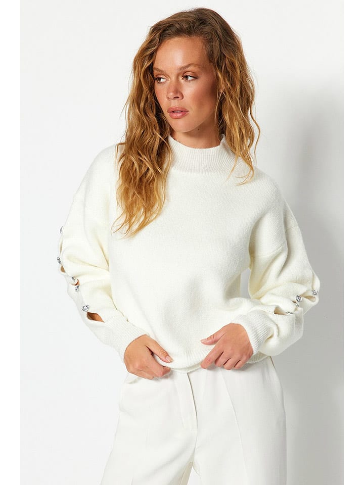 trendyol Pullover in Creme - 61% | Größe S | Damen-pullover-cardigans