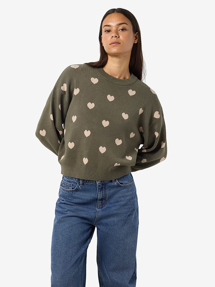Noisy may Pullover in Khaki/ Beige - 40% | Größe M | Damen-pullover-cardigans