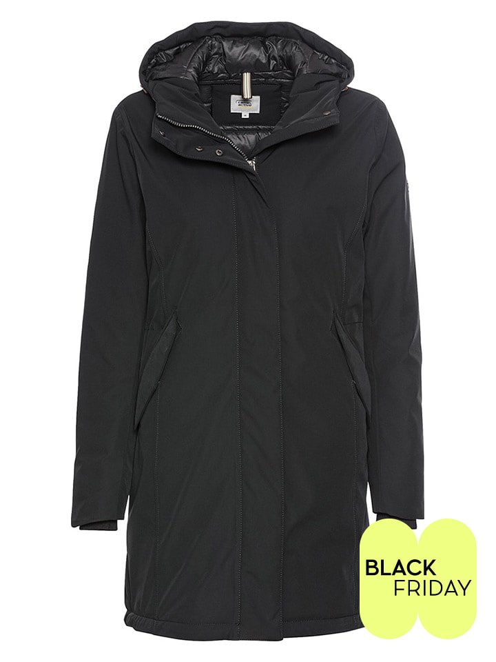 Camel Active Übergangsmantel in Schwarz - 68% | Größe 40 | Damen-outdoorjacken