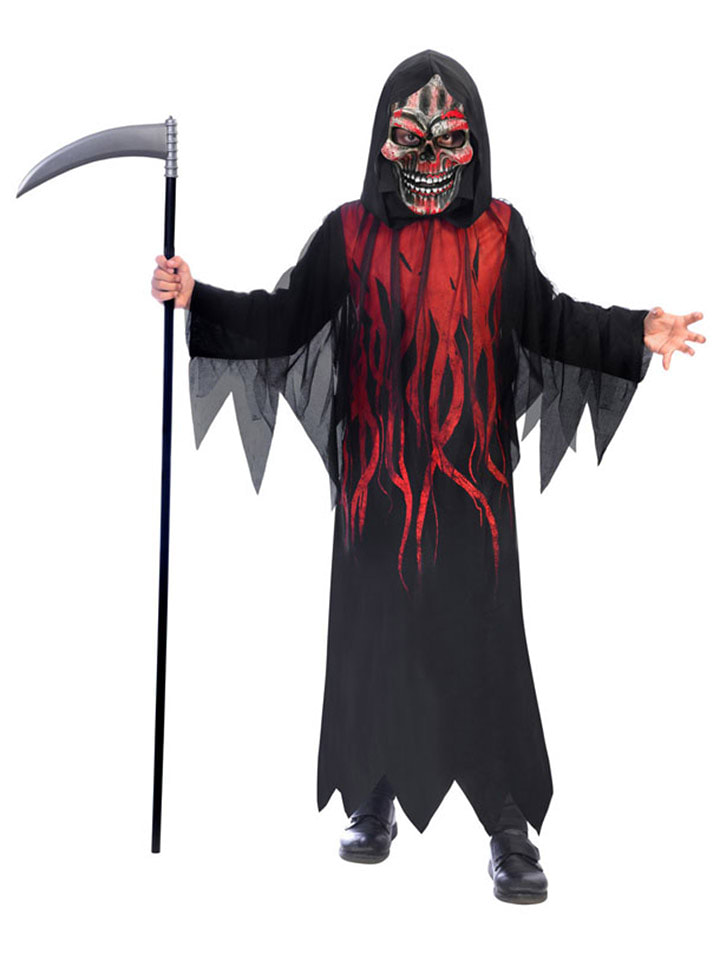 amscan 2-częściowy kostium "Dark Shadow Reaper" w kolorze czarno-czerwonym rozmiar: 104-116