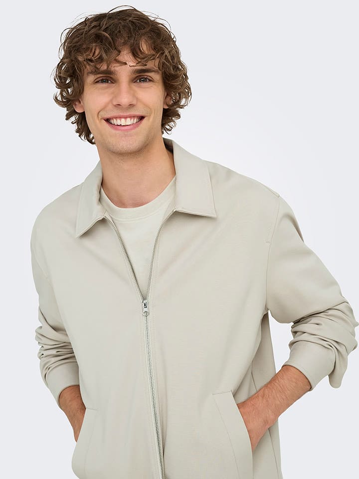 ONLY & SONS Blouson "Jakes" in Beige - 43% | Größe XL | Herren-plussize