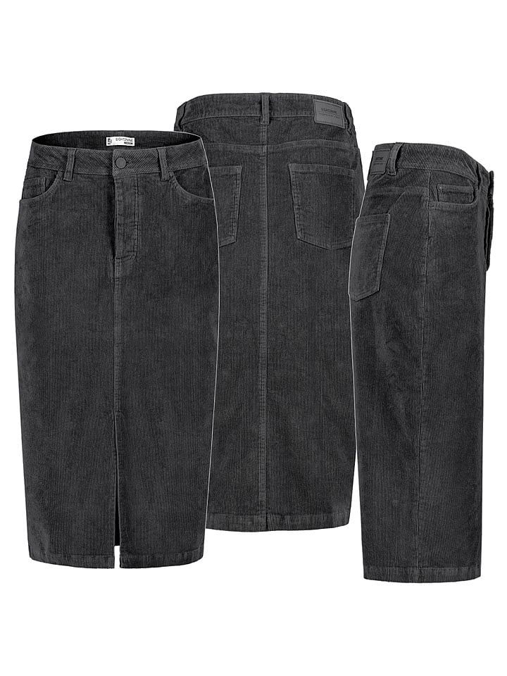 Eight2Nine Cordrock in Anthrazit - 74% | Größe XS | Damenroecke