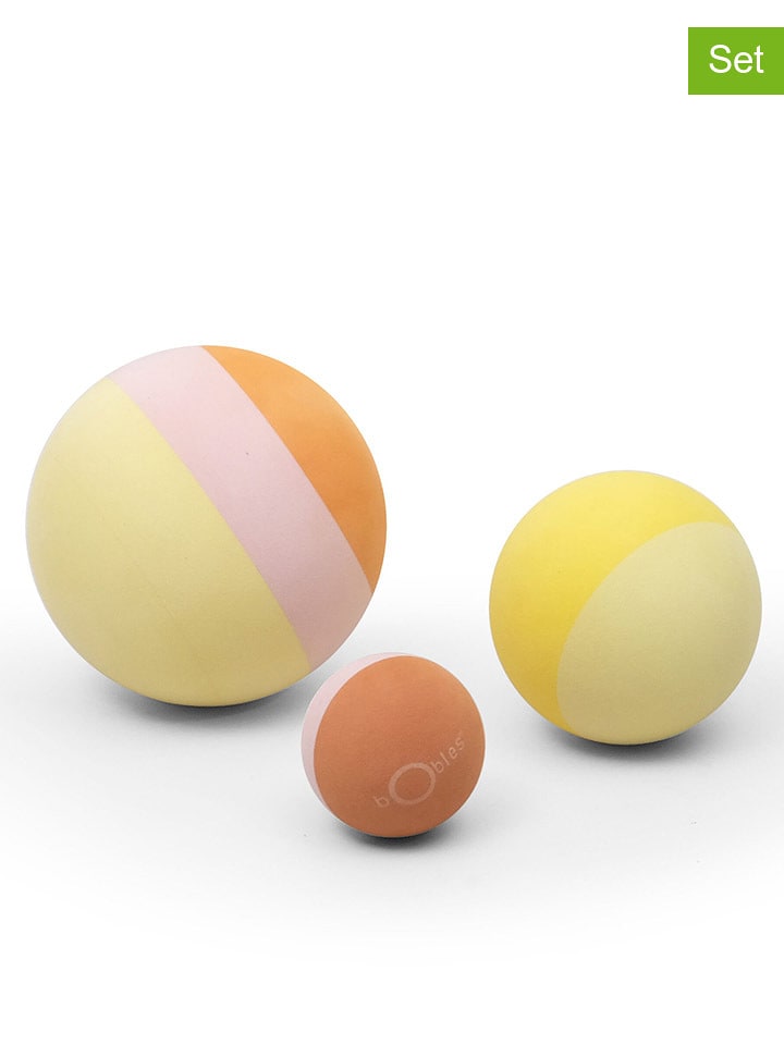 bObles 3er-Set: Bälle in Geb/ Rosa/ Orange - ab Geburt - 17% | Outdoorspielzeug