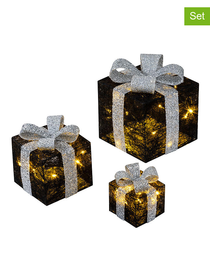 Hollybell 3er-Set: LED-Dekoleuchten in Schwarz - 37% | Lichterketten-dekobeleuchtung