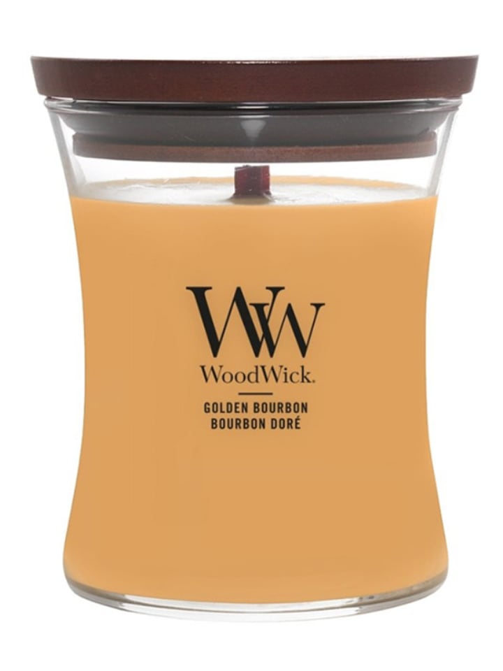 WoodWick Duftkerze "Golden Bourbon'' in Gelb - 275 g - 15% | Kerzen-vasen