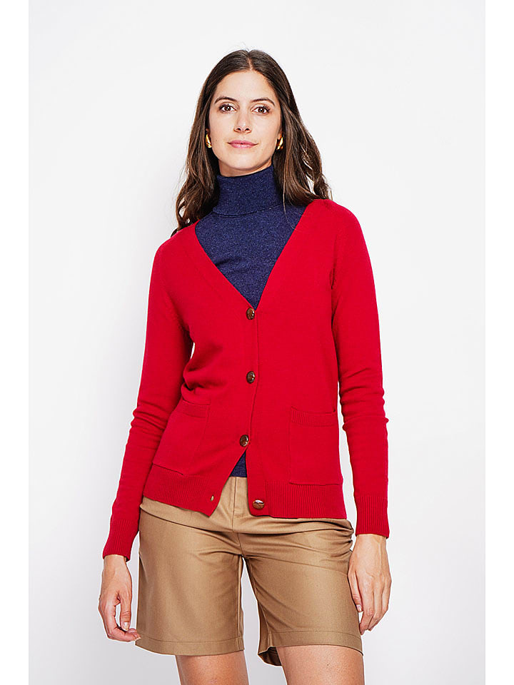 ASSUILI Cardigan in Rot - 64% | Größe 38 | Damen-pullover-cardigans