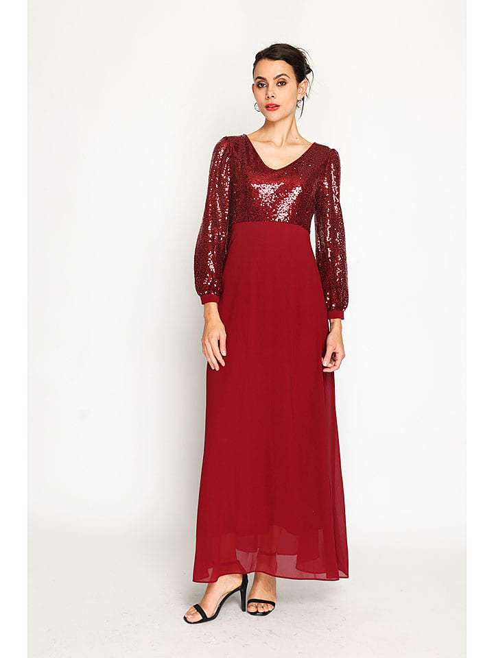 ASSUILI Kleid in Bordeaux - 70% | Größe 38 | Damen-kleider