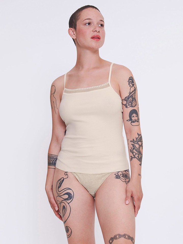 Sloggi Hemdchen in Creme - 45% | Größe M | Damen-loungewear