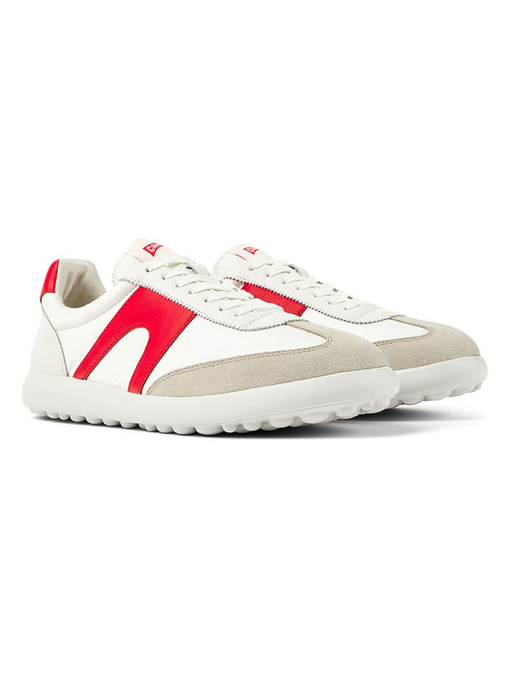 Camper Sneakers in Weiß/ Rot/ Beige - 56% | Größe 46 | Herrensneakers