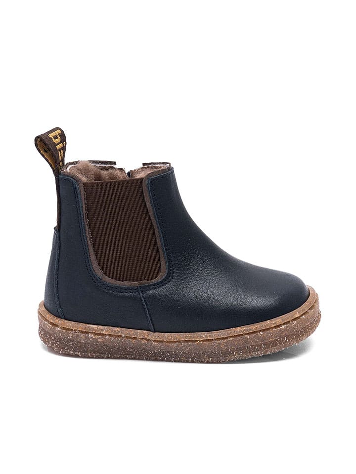 bisgaard Leder-Lauflernschuhe "Phillip" in Dunkelblau/ Braun - 60% | Größe 22 | Lauflernschuhe