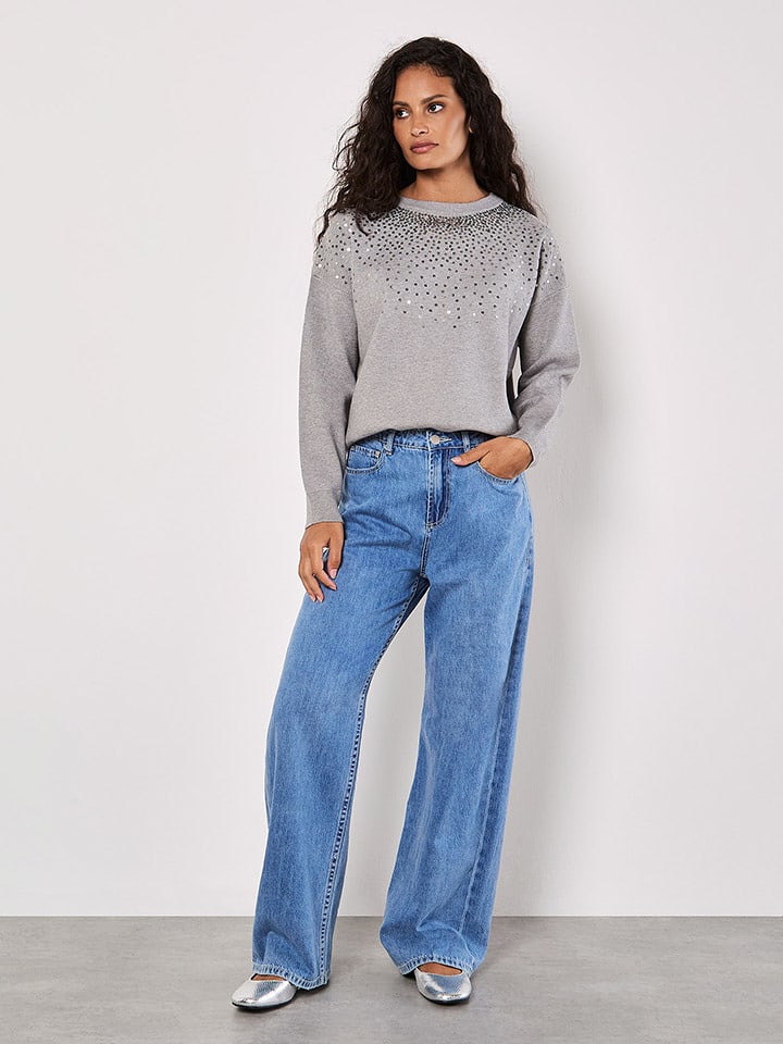 Apricot Pullover in Grau - 65% | Größe M | Damen-pullover-cardigans
