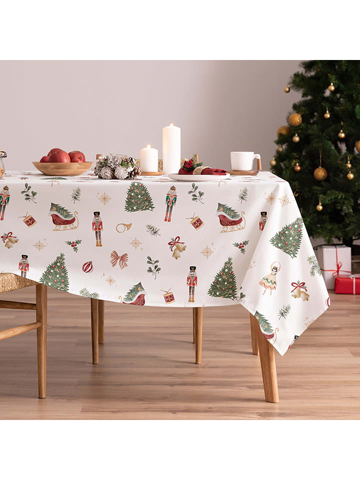 Mint Rugs Tischdecke "Christmas Nutcracker" in Weiß/ Grün - 63% | Größe 155x300 cm |