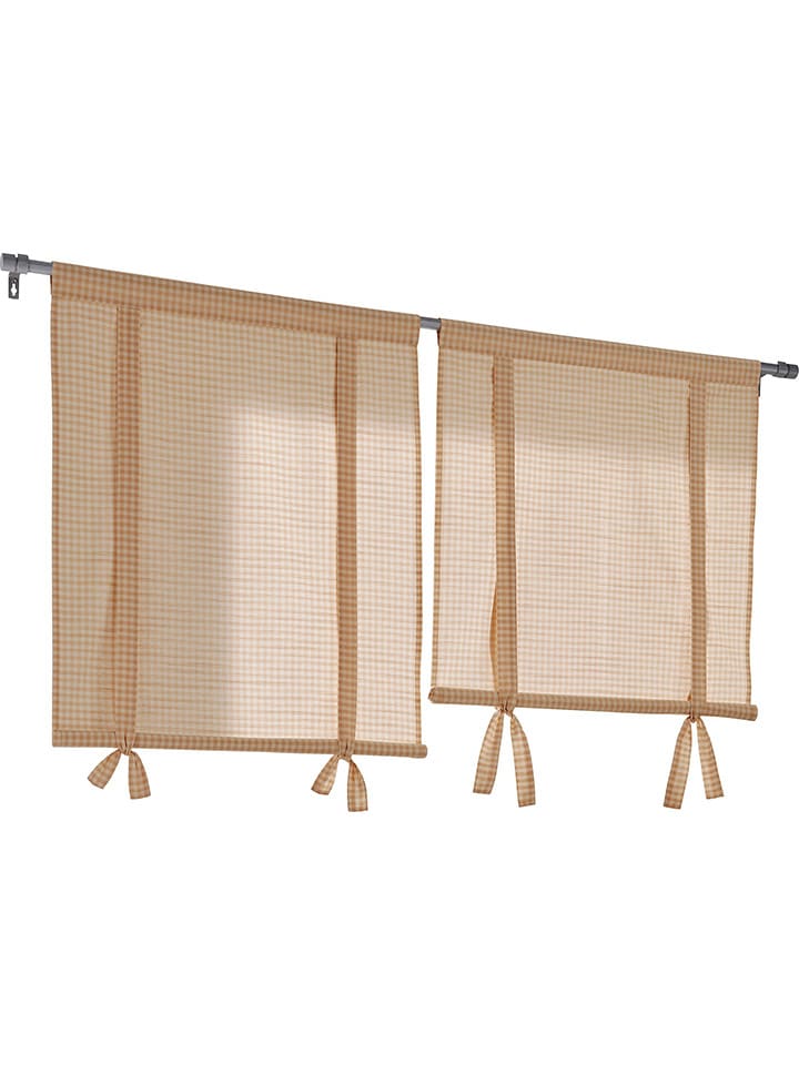heine home Bändchenrollo in Beige - 85% | Größe 100x120 cm | Gardinen-vorhaenge