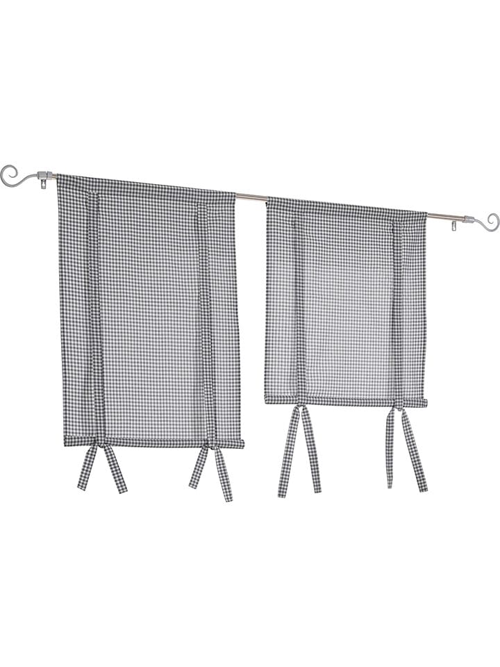 heine home Bändchenrollo in Grau - 85% | Größe 100x45 cm | Gardinen-vorhaenge