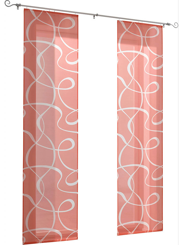 heine home Schiebevorhang in Rot - 85% | Größe 245x60 cm | Gardinen-vorhaenge
