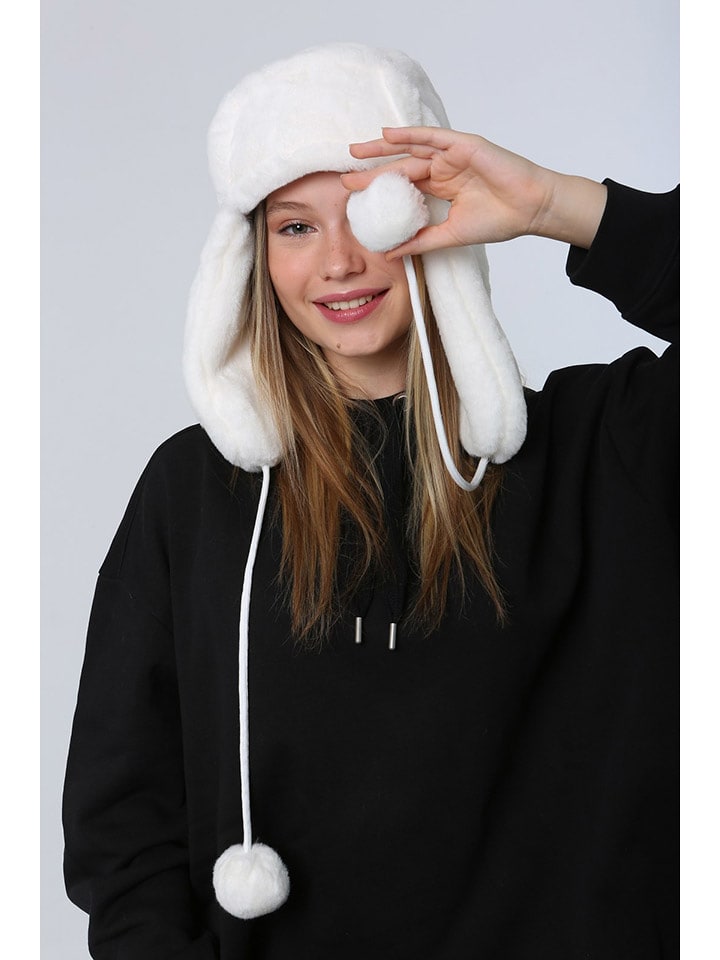 Lucky Bees Mütze in Weiß - 23% | Damen-muetzen-caps