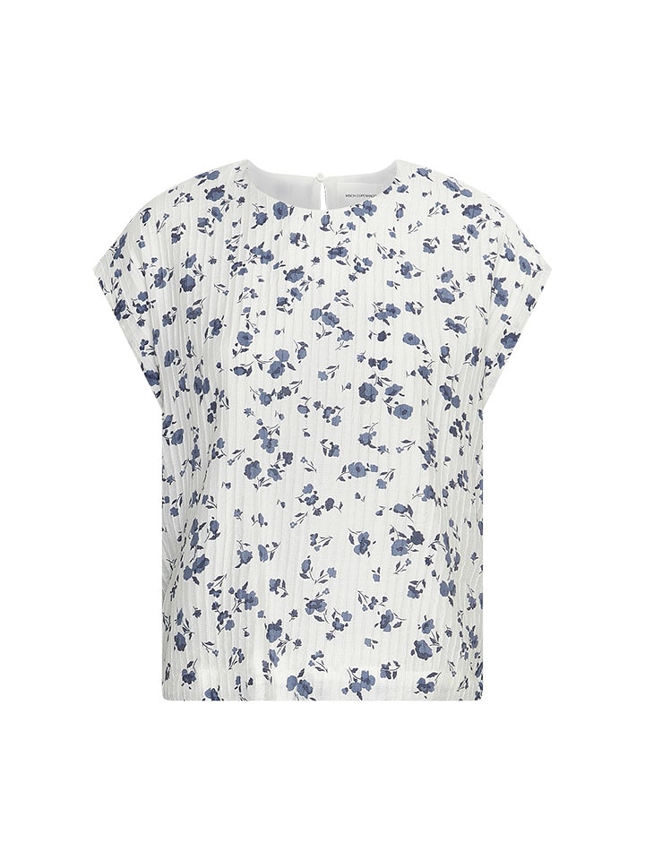 MOSS COPENHAGEN Shirt "Falisha" in Creme/ Dunkelblau - 58% | Größe S | Damen-tops