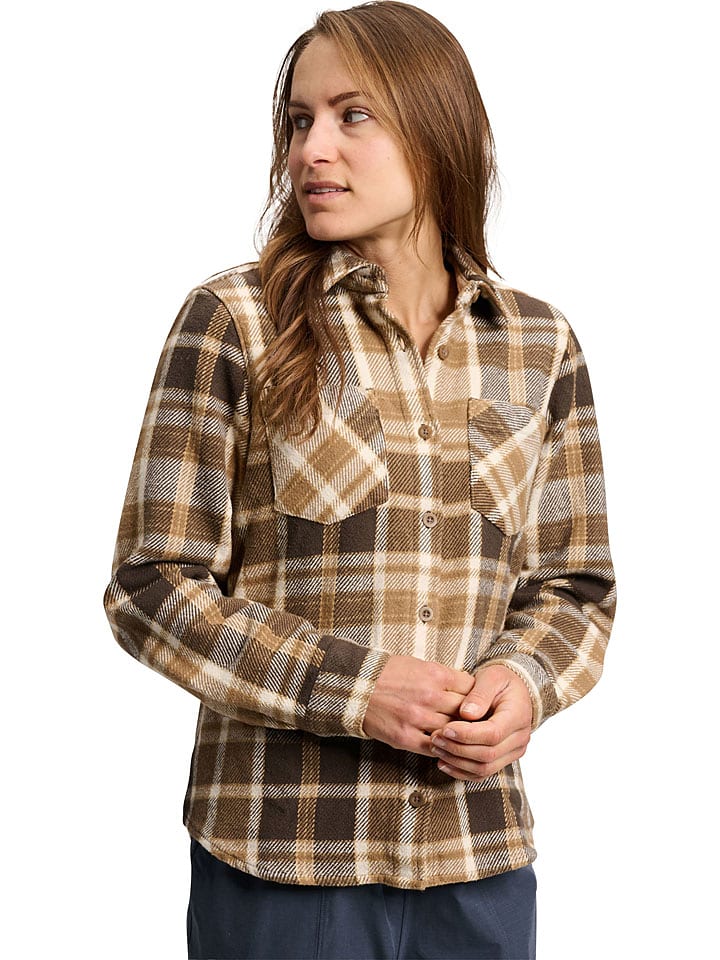 Black Diamond Flanellhemd "Projekt" in Braun/ Hellbraun - 70% | Größe M | Damen-blusen
