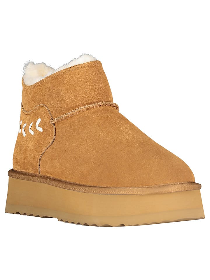 Geographical Norway Winterboots ''Ofleche'' in Hellbraun - 72% | Größe 37 | Damen-stiefel