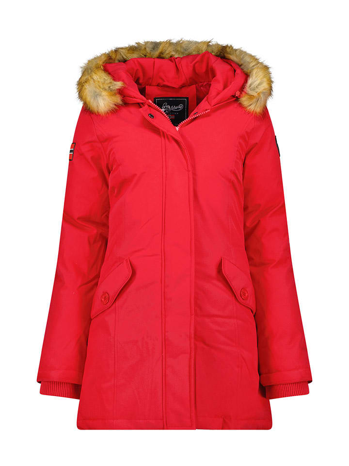 Geographical Norway Parka "Dinasty" in Rot - 73% | Größe M | Damenjacken