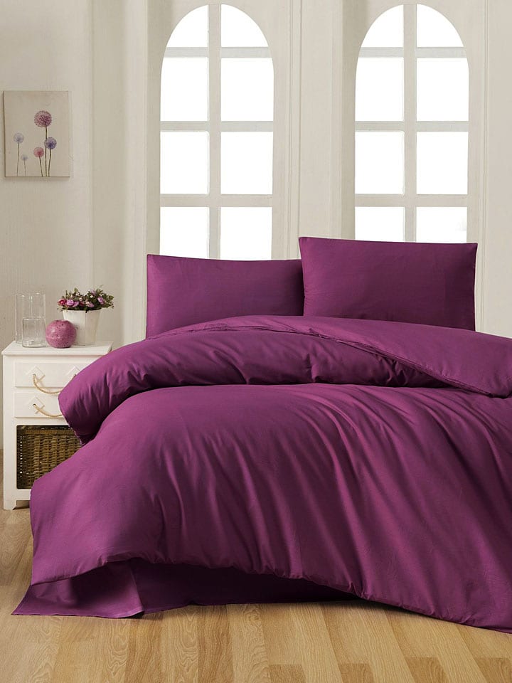 Elizabed Renforcé-Bettwäsche-Set in Lila - 68% | Größe 200x200 cm | Bettwaesche-bettwaren