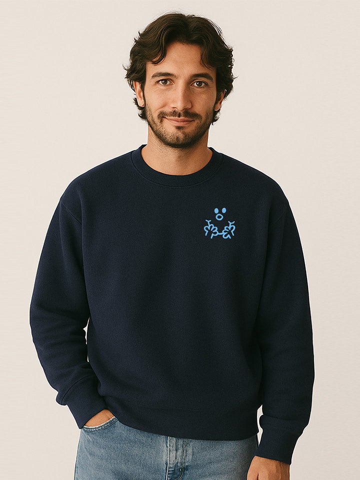 WOOOP Sweatshirt in Dunkelblau - 52% | Größe L | Herren-plussize