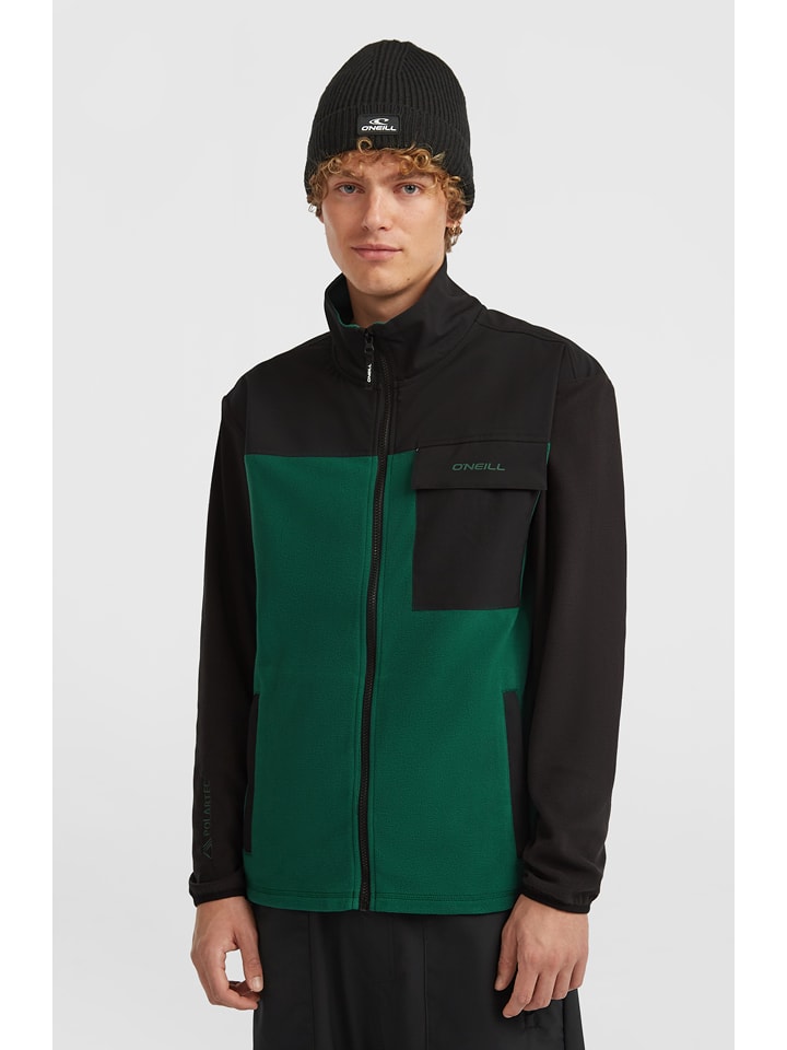 O'Neill Fleecejacke in Schwarz/ Grün - 65% | Größe XXL | Herren-pullover-sport