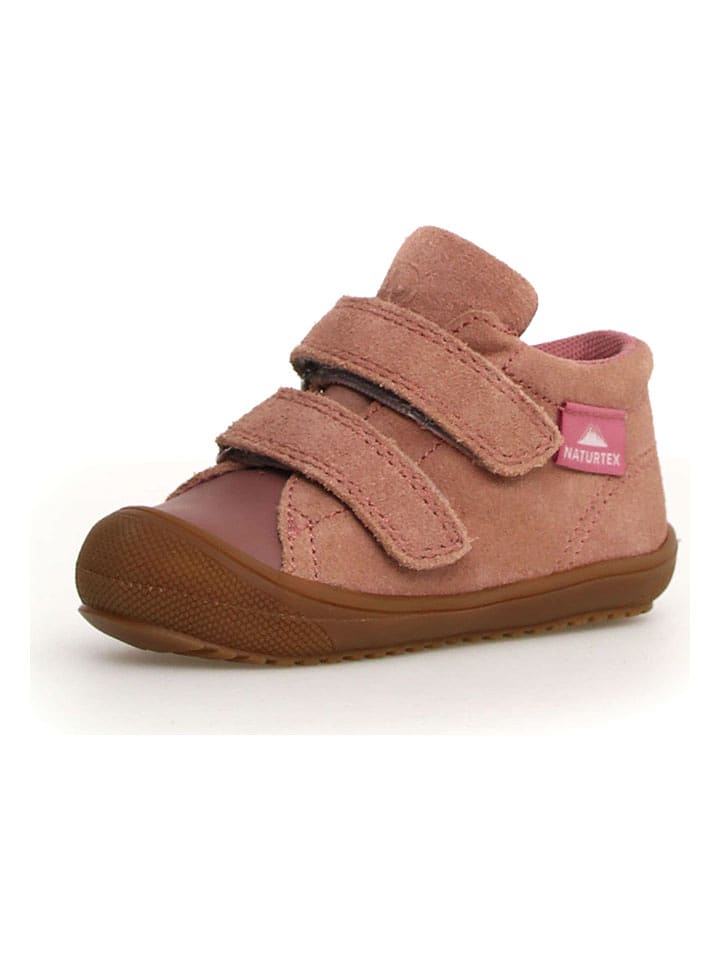 Naturino Leder-Sneakers "Corkel" in Altrosa - 56% | Größe 21 | Kindersneakers