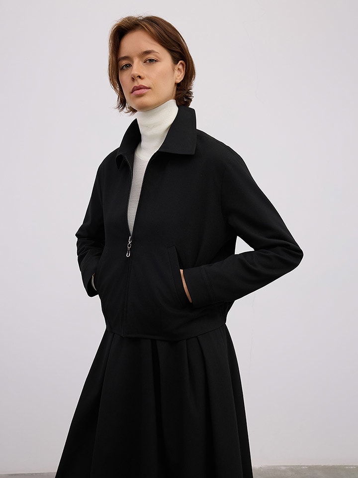 BGN Hemdjacke in Schwarz - 86% | Größe 36 | Damenjacken