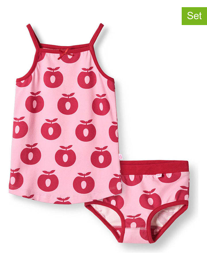 Småfolk 2tlg. Wäsche-Set "Äpfel" in Rosa - 55% | Größe 92/98 | Baby-waesche