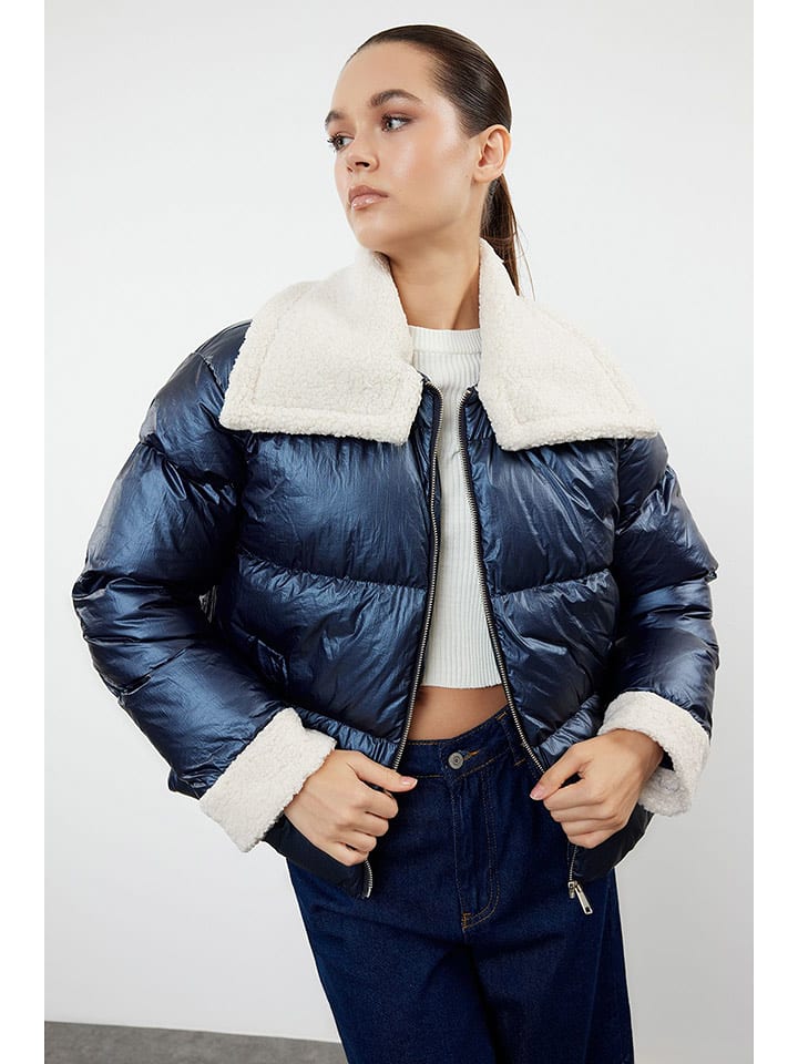 trendyol Winterjacke in Dunkelblau - 70% | Größe L | Damenjacken