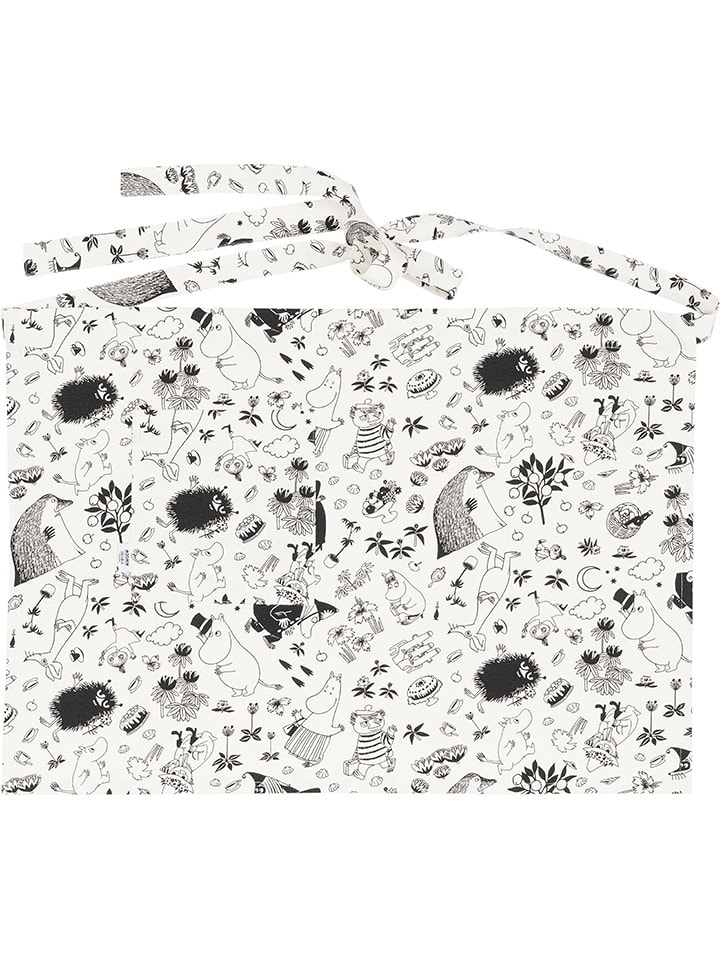Moomin Halbschürze ''Moomin'' in Weiß/ Schwarz - (L)48 x (B)67 cm - 14% | Tischwaesche