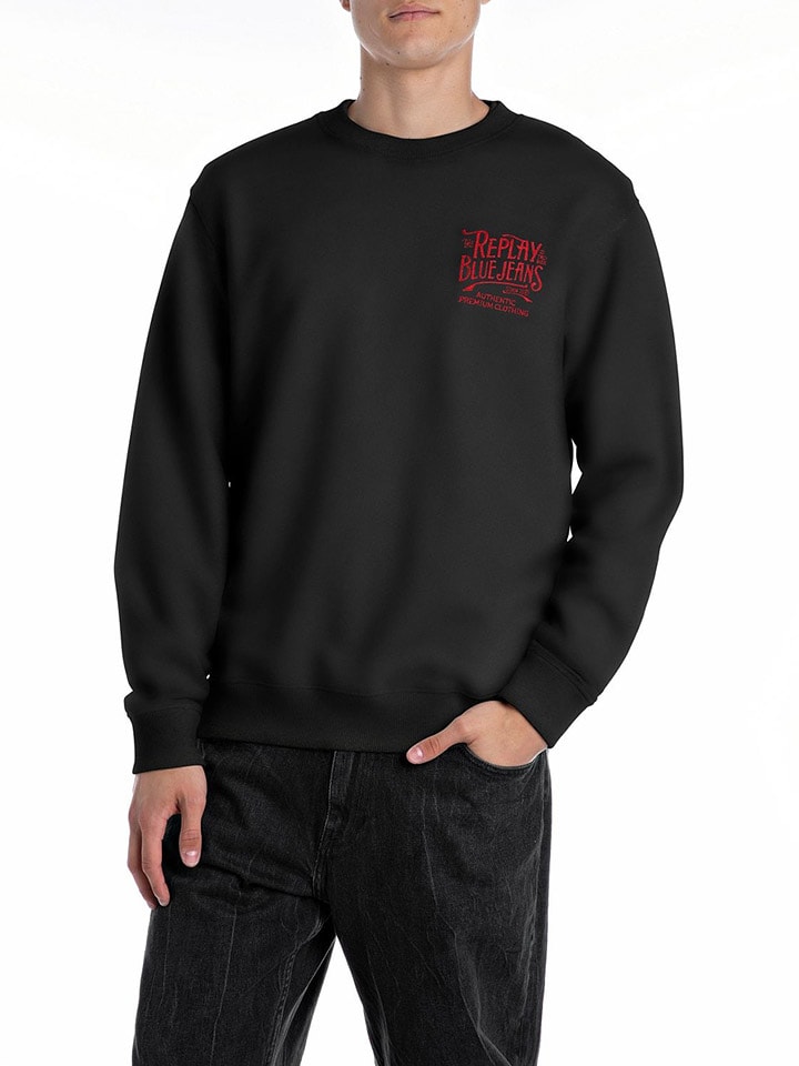 Replay Sweatshirt in Schwarz - 63% | Größe XL | Herren-plussize