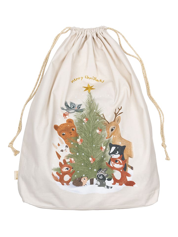 FABELAB Weihnachtssack "Woodland Story" in Weiß - 30% | Wohndekoration