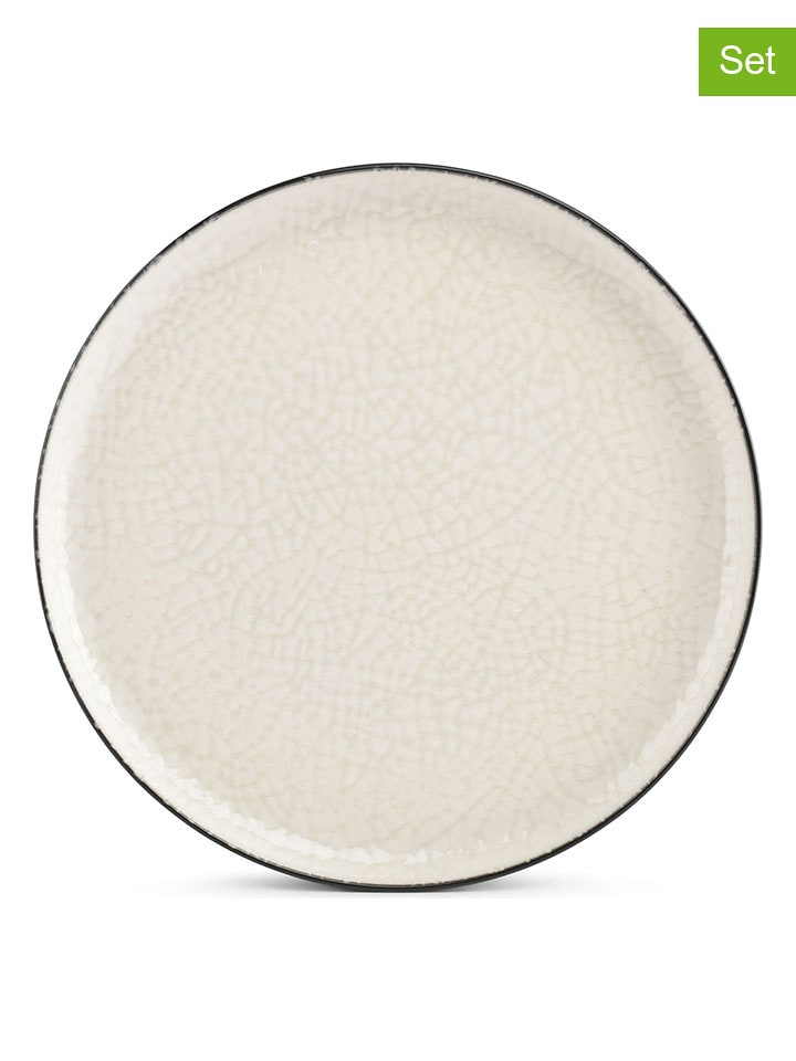 Salt and Pepper 2er-Set: Speiseteller ''Gravel" in Weiß - Ø 27 cm - 12% | Gedeckter-tisch