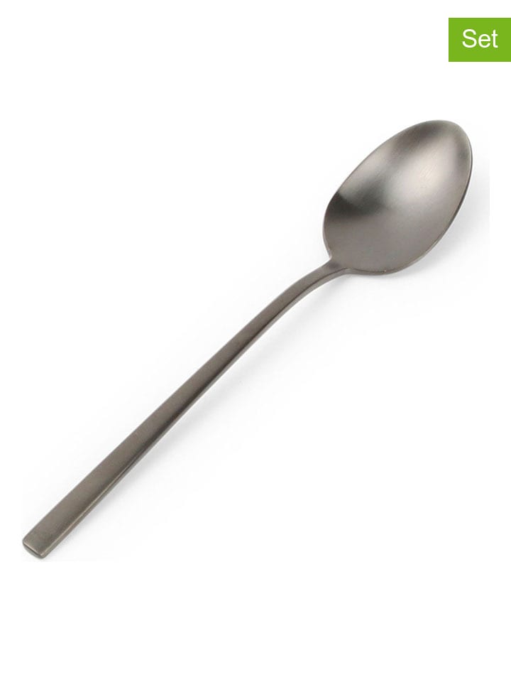 Salt and Pepper 6er-Set: Mokkalöffel "Terno" in Schwarz - (L)11,5 cm - 18% | Gedeckter-tisch