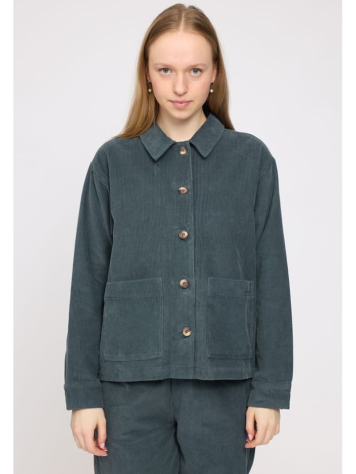 MAZINE Cordhemd in Grün - 64% | Größe M | Damen-blusen