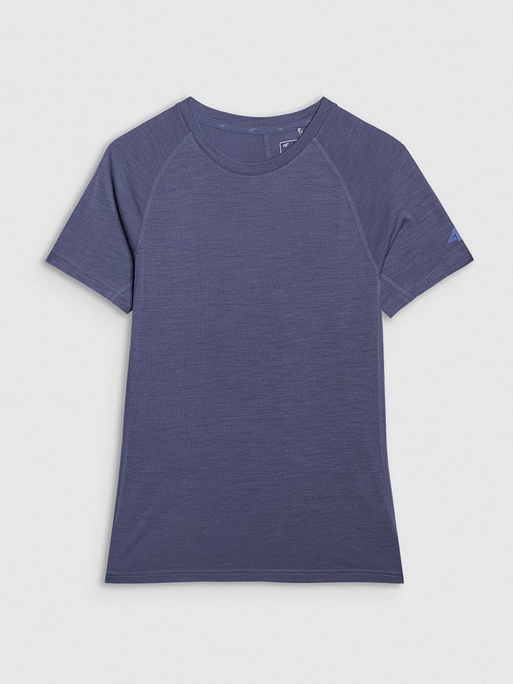 4F Trainingsshirt in Blaugrau - 53% | Größe L | Damen-outdoor-tops-shirts