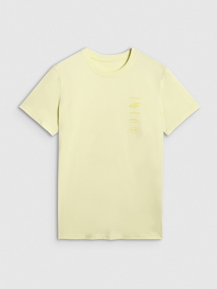 4F Shirt in Gelb - 49% | Größe XL | Herren-plussize