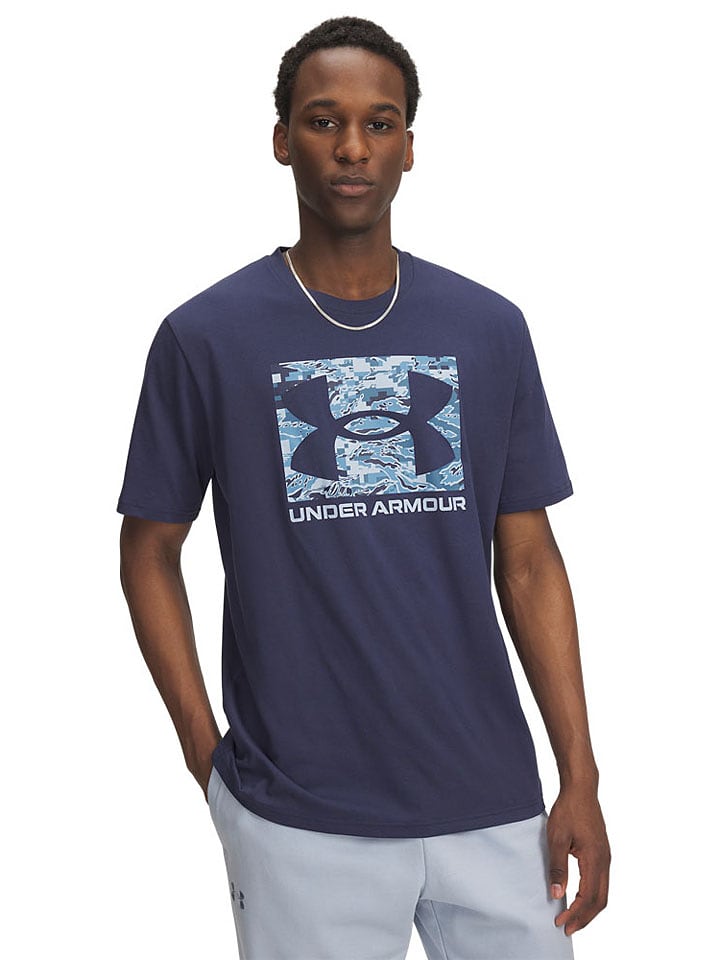 Under Armour Trainingsshirt ''Camo'' in Dunkelblau - 57% | Größe XXL | Herren-sportshirts