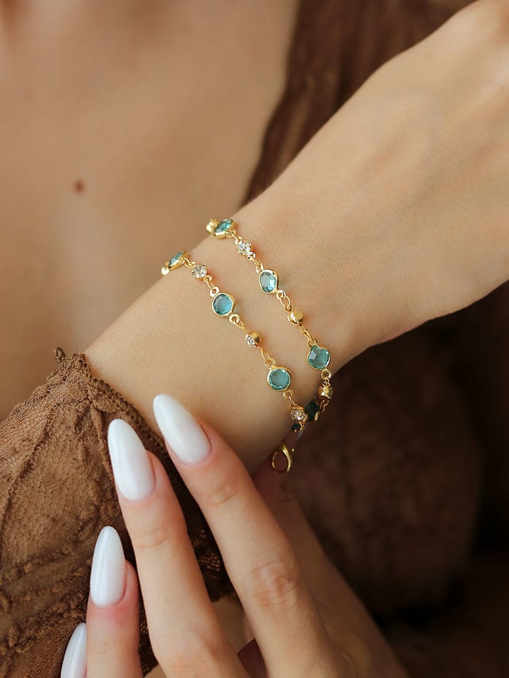 L'Atelier de Gaia Vergold. Armkette mit Schmuckelementen - 53% | Schmuck