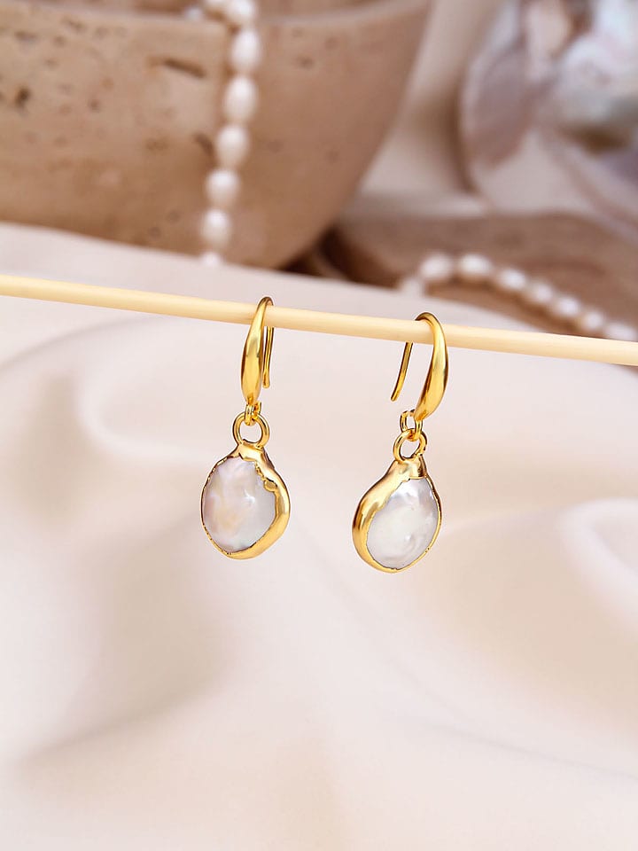 L'Atelier de Gaia Vergold. Ohrhänger mit Perlen - 64% | Schmuck