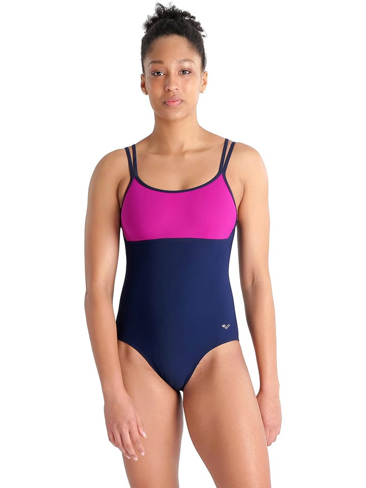 Arena Shape-Badeanzug "Betta" in Dunkelblau/ Pink - 53% | Größe 38 | Damen-bademode