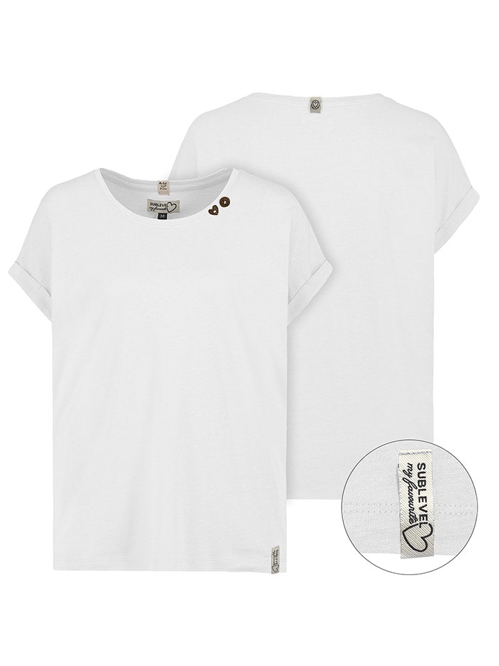 Sublevel Shirt in Weiß - 48% | Größe L | Damen-tops