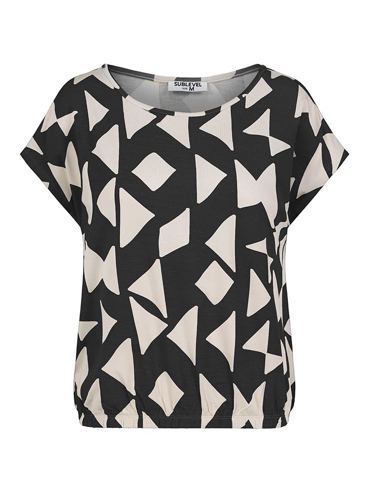 Sublevel Shirt in Schwarz/ Weiß - 66% | Größe S | Damen-tops